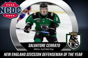 #NCDCAwards: South Shore Kings’ Salvatore Cerrato Named New England Division 2023-24 Defenseman Of The Year