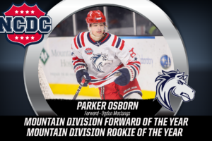 #NCDCAwards: Ogden Mustangs’ Parker Osborn Named Mountain Division 2023-24 Forward Of The Year And Rookie Of The Year